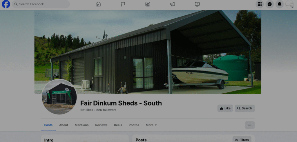 Facebook account social media marketing Gore